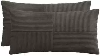 vidaXL Kissenbezug 2 pcs ALMELO Anthrazit 40 x 70 cm Cord