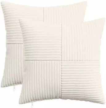 vidaXL Kissenbezug 2 pcs ALMELO Creme 35 x 35 cm Cord