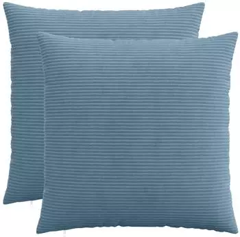 vidaXL Kissenbezug 2 pcs HEERLEN Blau 80 x 80 cm Cord
