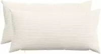 vidaXL Kissenbezug 2 stk. HEERLEN Creme 40 x 70 cm Cord