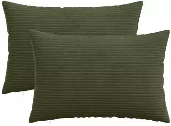 vidaXL Kissenbezug 2 pcs HEERLEN Gr&uuml;n 40 x 60 cm Cord