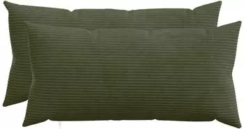 vidaXL Kissenbezug 2 pcs HEERLEN Gr&uuml;n 40 x 80 cm Cord