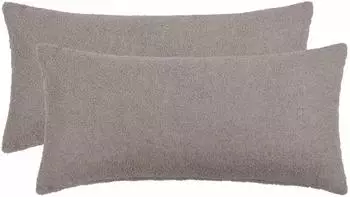 vidaXL Kissenbezug 2 pcs HEERLEN Hellgrau 40 x 80 cm Bouclé