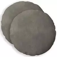 vidaXL Kissenbezug 2 stk. HEERLEN Hellgrau Durchmesser 30 cm Samt