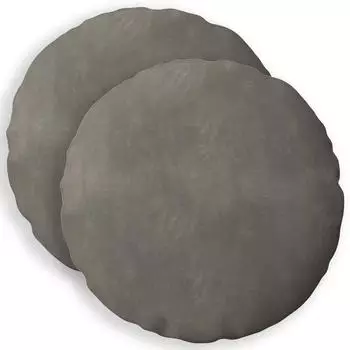 vidaXL Kissenbezug 2 pcs HEERLEN Hellgrau Ø 30 cm Samt