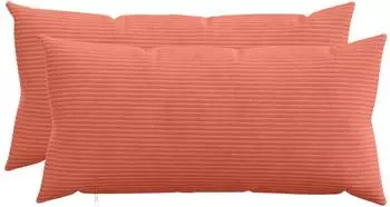 vidaXL Kissenbezug 2 pcs HEERLEN Rot-Orange 40 x 80 cm Cord