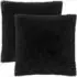 vidaXL Kissenbezug 2 pcs HEERLEN Schwarz 80 x 80 cm PV Fleece