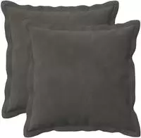 vidaXL Kissenbezug 2 stk. HOUTEN Dunkelgrau 45 x 45 cm Samt