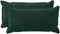 vidaXL Kissenbezug 2 stk. HOUTEN Dunkelgr&uuml;n 40 x 70 cm Samt