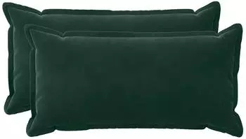 vidaXL Kissenbezug 2 pcs HOUTEN Dunkelgr&uuml;n 40 x 70 cm Samt