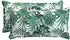 vidaXL Kissenbezug 2 stk. HOUTEN Blattmuster 40 x 80 cm Polyester