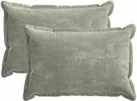 vidaXL Kissenbezug 2 stk. HOUTEN Gr&uuml;n 50 x 70 cm Chenille-Stoff