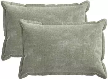 vidaXL Kissenbezug 2 stk. HOUTEN Grün 50 x 70 cm Chenille-Stoff