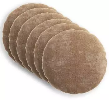 vidaXL Kissenbezug 6 stk. HEERLEN Braun &Oslash; 60 cm Chenille-Stoff