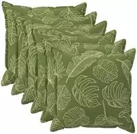 vidaXL Kissenbezug 6 stk. HOUTEN Blattdesign 55 x 55 cm Polyester