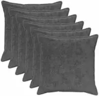 vidaXL Kissenbezug 6 stk. HOUTEN Dunkelgrau 70 x 70 cm
