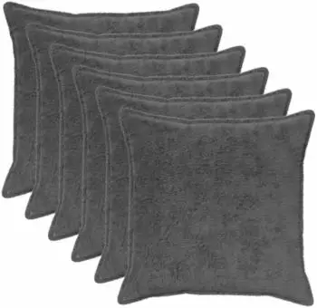 vidaXL Kissenbezug 6 stk. HOUTEN Dunkelgrau 70 x 70 cm