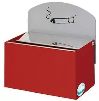 Proregal Robuster Wandascher Mit Schild 0,4 Liter HxBxT 16 x 14 x 9,8 cm Verzinkter Stahl Rot