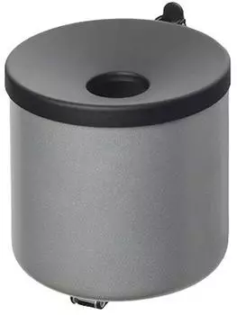 Proregal Robuster Ascher Zur Wandmontage 2,4 Liter HxBxT 16 x 15,5 x 15,5 cm Stahl Silber