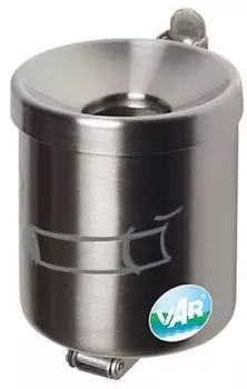 Proregal Robuster Ascher Zur Wandmontage 0,6 Liter HxBxT 10 x 9 x 9 cm Edelstahl