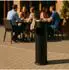 Relaxdays Standaschenbecher Eisen Edelstahl Schwarz mit Mülleimer 56 cm x 15,5 cm 1 kg