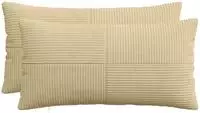 vidaXL Kissenbezug 2 stk. ALMELO Grau-Gr&uuml;n 40 x 80 cm Cord