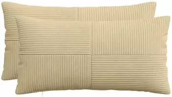 vidaXL Kissenbezug 2 pcs ALMELO Grau-Grün 40 x 80 cm Cord