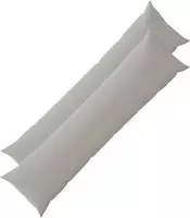 vidaXL Kissenbezug 2 stk. HEERLEN Grau 40 x 145 cm Polyester