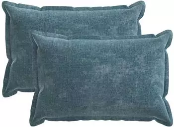 vidaXL Kissenbezug 2 stk. HOUTEN Blau 50 x 70 cm Chenille-Stoff