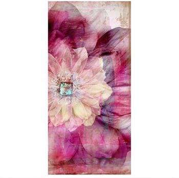 Apalis Raumteiler inkl. transparenter Halterung Grunge Flower pink