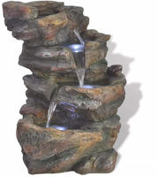 vidaXL Zimmerbrunnen mit LED-Licht Polyresin