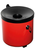 Wandascher &Oslash;150xH145mm rot m.Kippvorrichtung TKG