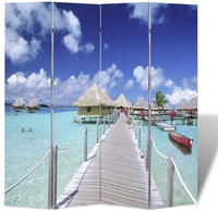 vidaXL Raumteiler klappbar 160 x 170 cm Strand
