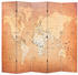 vidaXL Foldable Room Divider World Map 200 x 170 cm