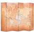 228 x 170 cm: vidaXL Foldable Room Divider World Map