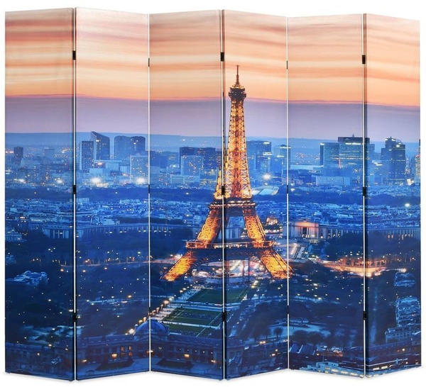 vidaXL Foldable Partition Paris at Night 228 x 170 cm