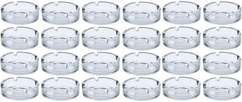 Spetebo Glas Aschenbecher rund 10cm 24 Stück