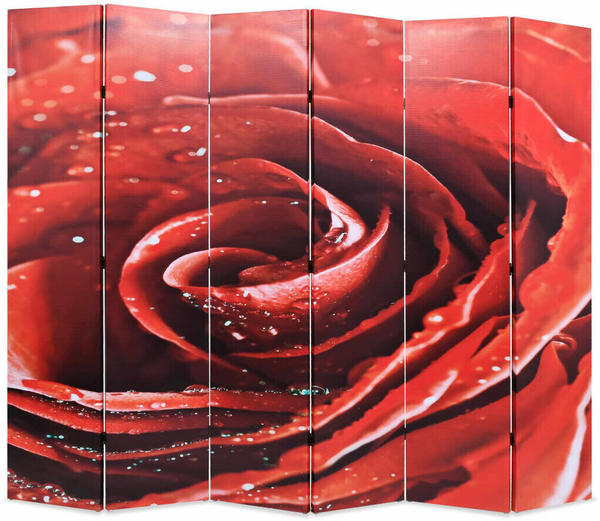 vidaXL Raumteiler klappbar 228x170cm Rose Rot