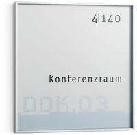 SignSystems&reg; T&uuml;rschild New Age Metall silber 12,0 x 12,0 cm, 1 St.