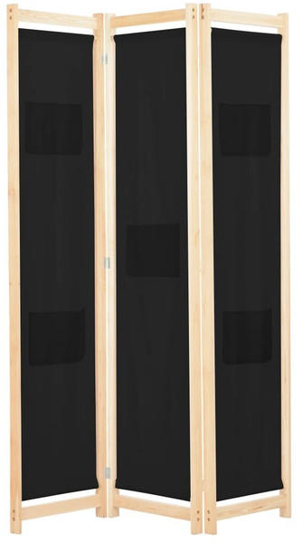 vidaXL Fabric screen (120x170x4cm) black