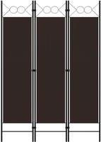 vidaXL 3-tlg. Raumteiler Braun 120 x 180 cm