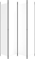 vidaXL 4-tlg. Paravent Wei&szlig; 200x220 cm Stoff