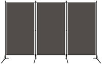 vidaXL 3-tlg. Raumteiler Anthrazit 260x180 cm
