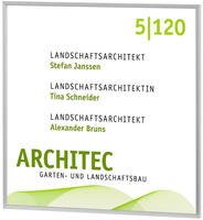 SignSystems&reg; T&uuml;rschild New Age Metall silber 15,0 x 15,0 cm, 1 St.