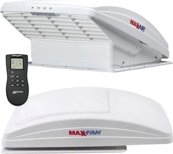 Maxxair Deluxe Dachluke 40x40 cm weiß mit Ventilator