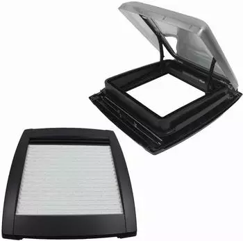 MPK VisionStar M schwarz getönte Klarglas Dachhaube 40 x 40 cm Black Edition