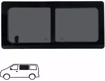 Wamovo Schiebefenster links Glasfenster für VW T4 Echtglas 113 x 53 cm Bj. 90-04 Seitenfenster Camper Wohnmobil