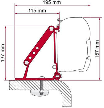 Fiamma F45 Adapter für Kit-Roof