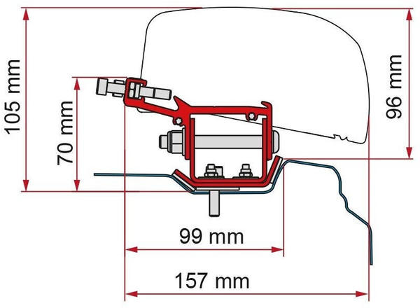 Fiamma F40van Adapter Kit für Renault Trafic L2, ab 2014