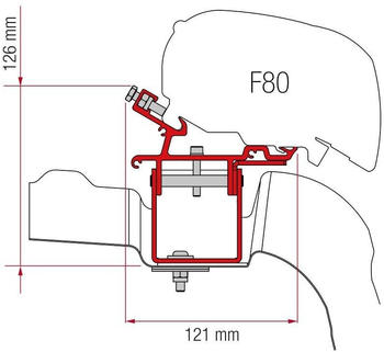 Fiamma F65/F80 Adapter für VW Crafter/MAN L3/H3 ab Bj. 2017